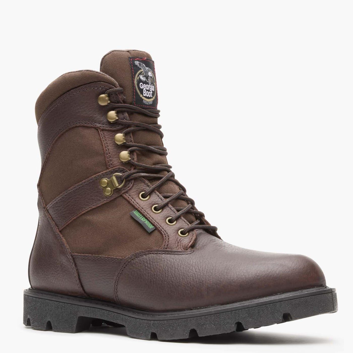 Georgia Boot Men's Homeland 8 Inch Insulated Waterproof Work Boots - Steel Toe Safety Shoes for Construction, Hiking & Outdoor Work
