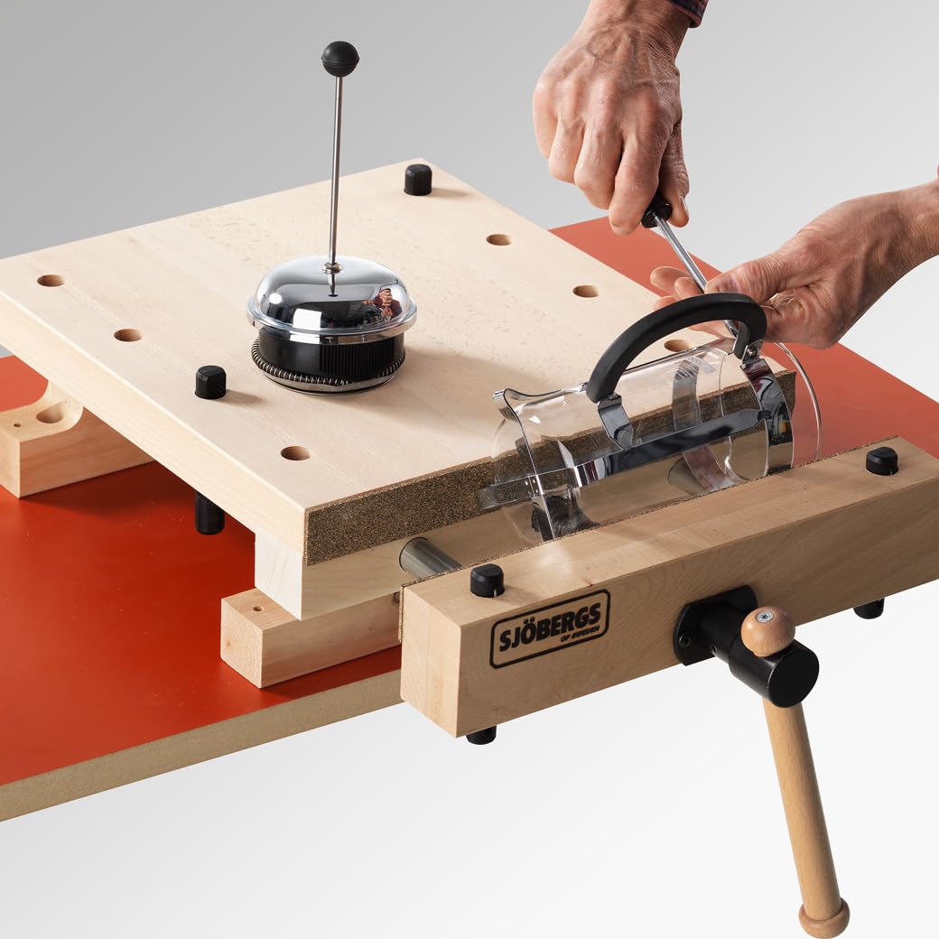 Sjöbergs Smart Workstation Pro Vise Top & Jaw Cushions - Professional Portable Workbench with Large 20-7/8