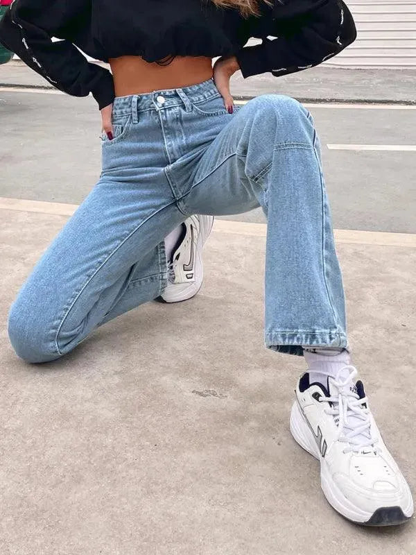Best Women's High Waist Straight Leg Denim Jeans - Comfortable & Stylish for Casual Wear, Office, and Everyday Outfits