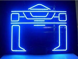 Blue Neon Beer Bar Sign - 17x14 Inch LED Bar Light, Glass Artwork Decor for Home, Pub & Man Cave - Perfect for Wall Decor, Game Room & Party Lighting