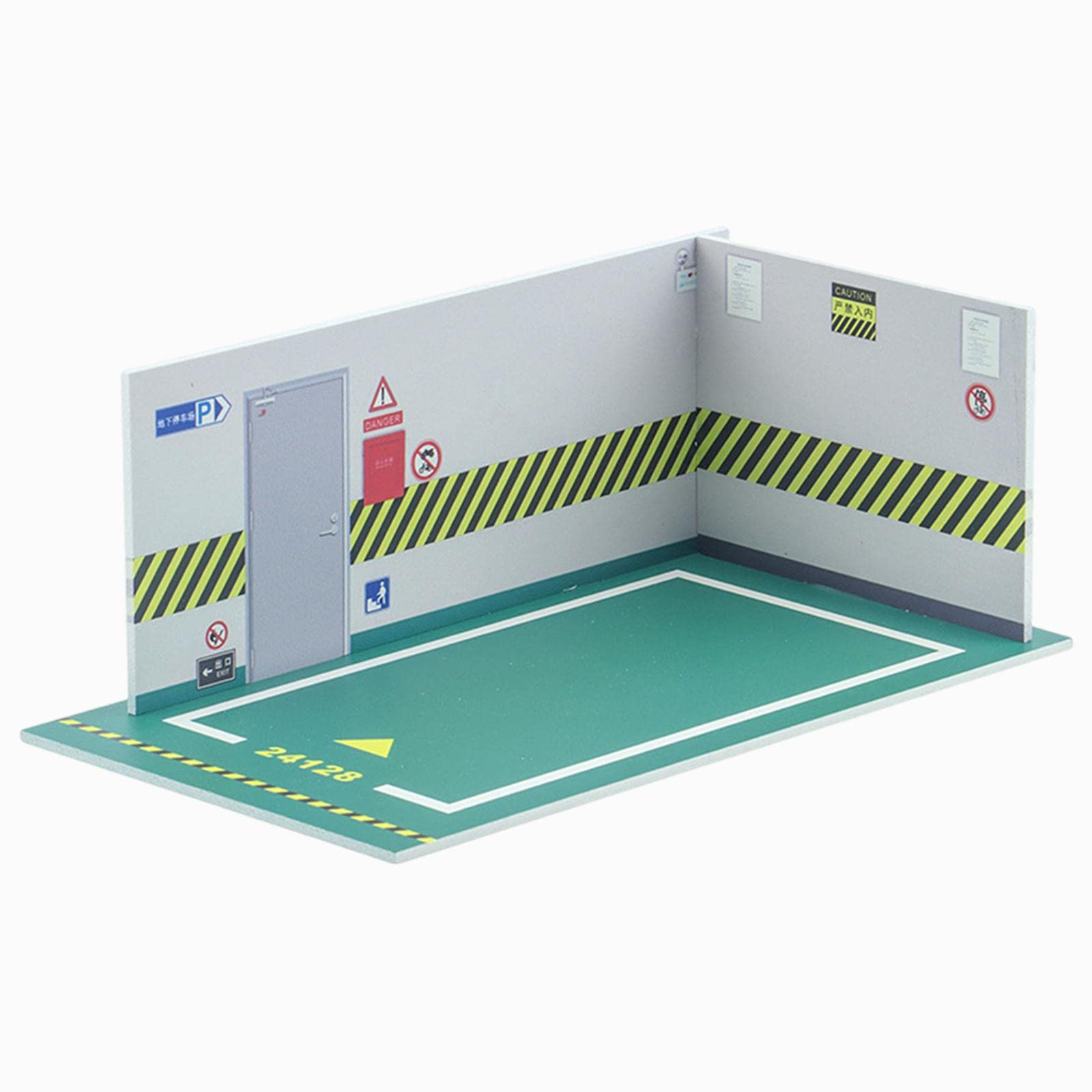 AMLESO 1:24 Scale Car Model Diorama Parking Garage - Miniature Simulation Scene Display for Collectors, Perfect Gift for Car Enthusiasts - Ideal for Showcasing Diecast Models and Creating Realistic Parking Lot Displays