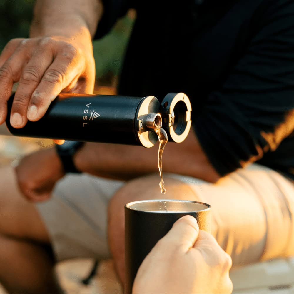 Premium Stainless Steel Insulated Flask with Weatherproof True Wireless Speaker - Double-Walled Vacuum Insulation, USB-C Rechargeable, Includes Charging Cord - Perfect for Camping, Hiking, Beach & Outdoor Adventures