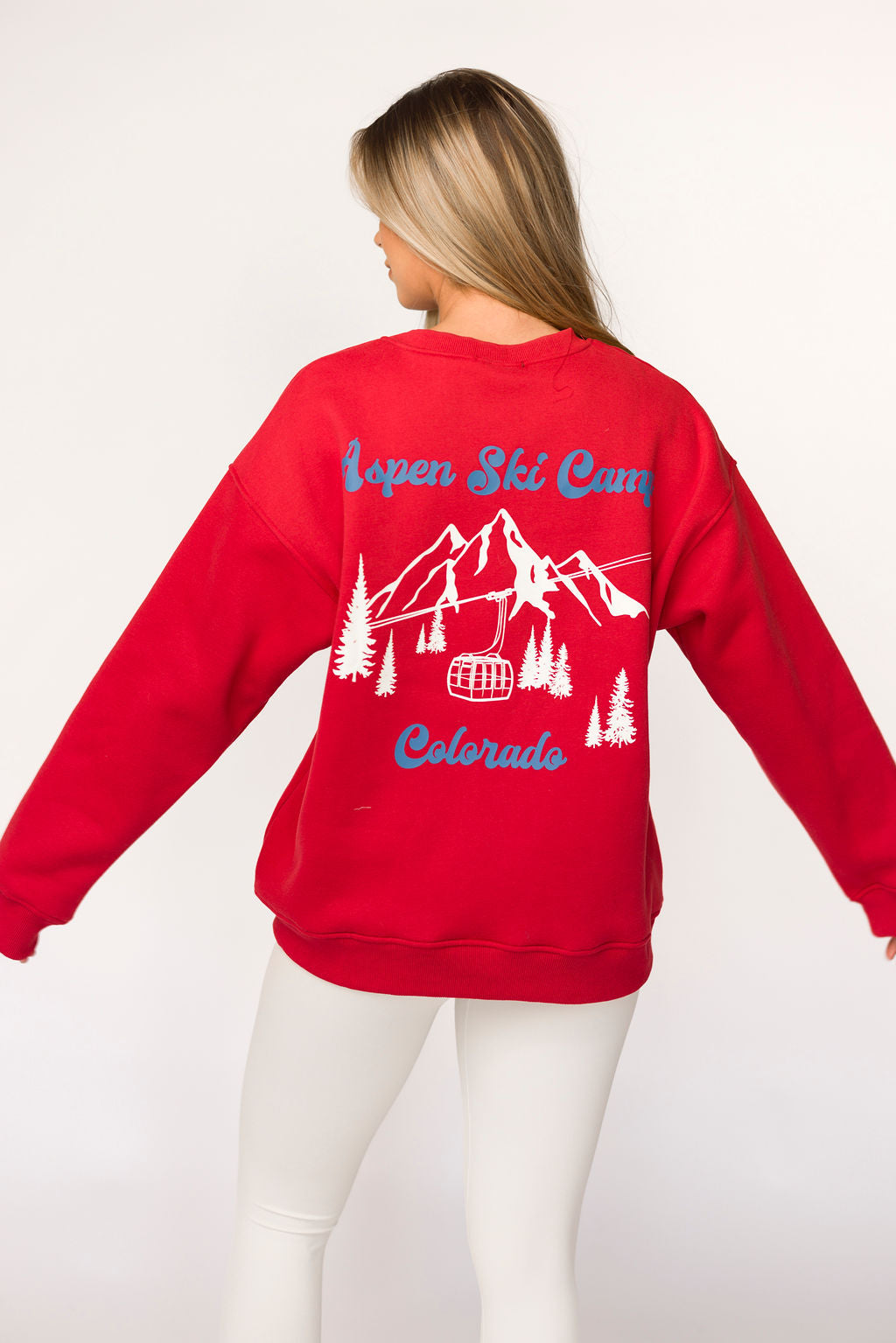 Aspen Ski Camp Hoodie - Cozy Cherry Red Pullover for Winter Sports & Outdoor Adventures