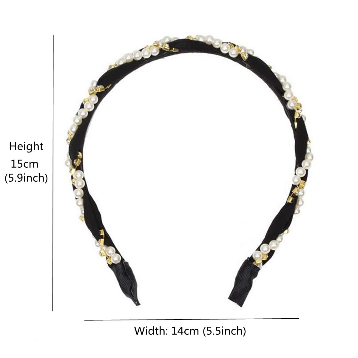 3PCS Fashion Pearl Headbands for Women & Girls - Elegant Faux Pearl Elastic Thin Hair Hoops Hair Accessories | Perfect for Weddings, Parties & Daily Wear