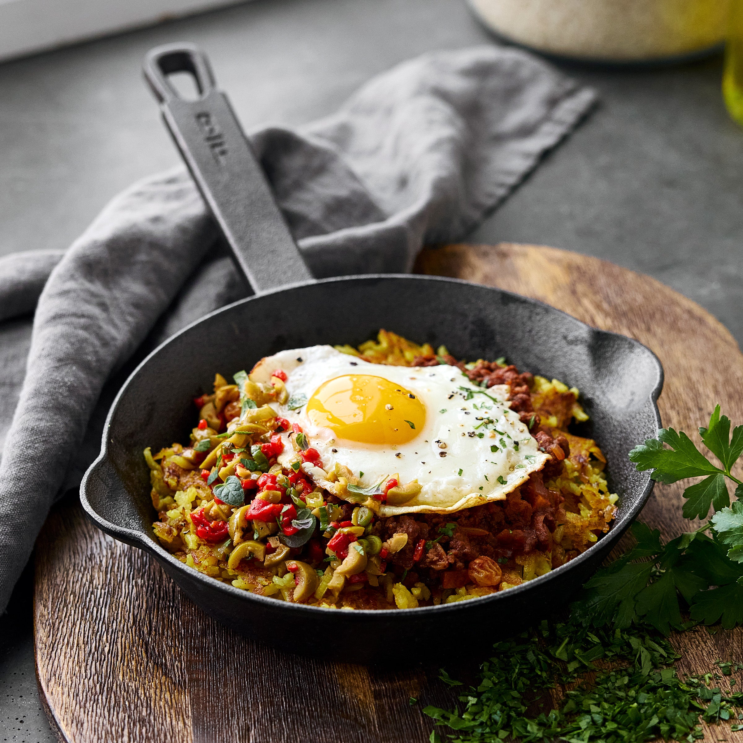 Bobby Flay by GreenPan 8-Inch Cast Iron Skillet - Nonstick Frying Pan for Stovetop & Oven Cooking, Perfect for Searing, Baking & Sauteing