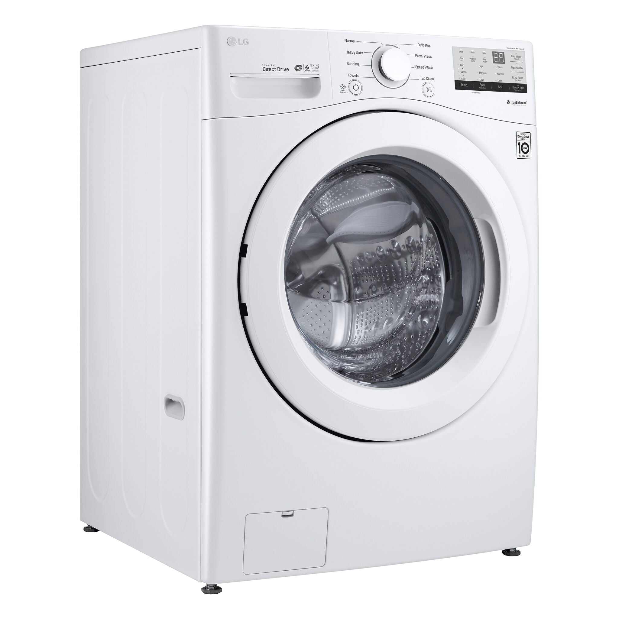 LG WM3400CW 5.2 Cu.Ft White Front Load Washer with 6Motion™ Technology - Energy Efficient Laundry Solution for Homes & Apartments