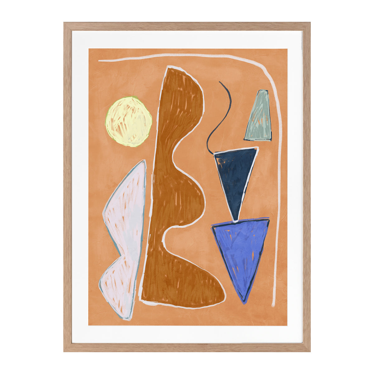 Desert Geo II Abstract Wall Art Print - Modern Home & Office Decor | Landscape & Portrait Wall Art for Living Room, Bedroom, Office