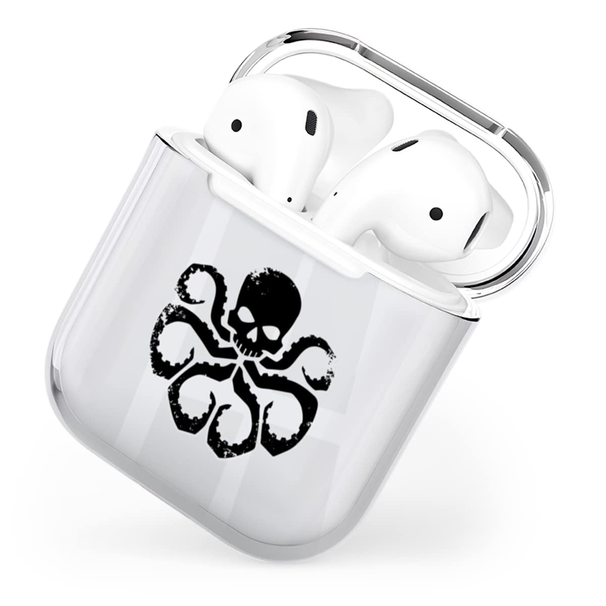 Premium Hard PC Case Cover Compatible with AirPods Pro - Wireless Charging, Hydra Design, Black Printed | Protective Accessories for Apple Earbuds | Perfect for Gym, Travel & Daily Use