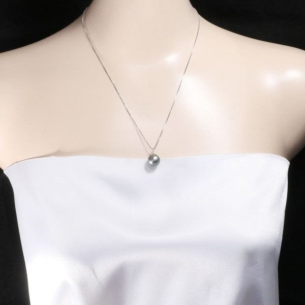 18K White Gold Pearl Diamond Necklace for Women - Elegant Bridal Jewelry, Anniversary Gift, Wedding Party & Formal Occasion Accessory