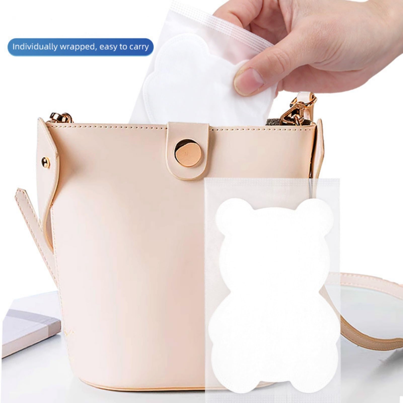 20 Pcs Mini Underarm Sweat Pads for Women - Invisible Sweat Block Pads, Travel Essentials, Odor Control & Comfort - Perfect for Camping, College Dorm, Gym & Daily Use