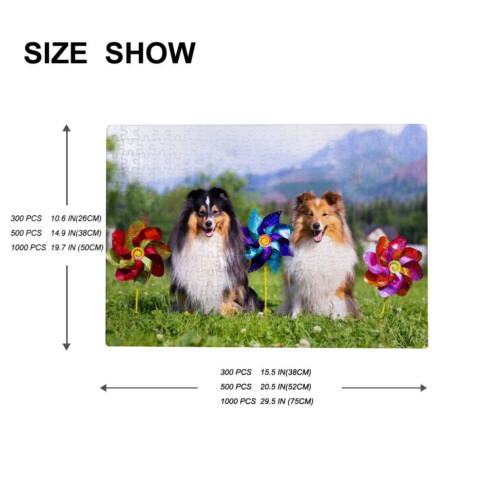 Vantaso 1000-Piece Jigsaw Puzzle for Adults & Kids Ages 10+ - Shetland Sheepdog Couple Puzzle Game | Fun Family Activity, Brain Teaser & Home Decor