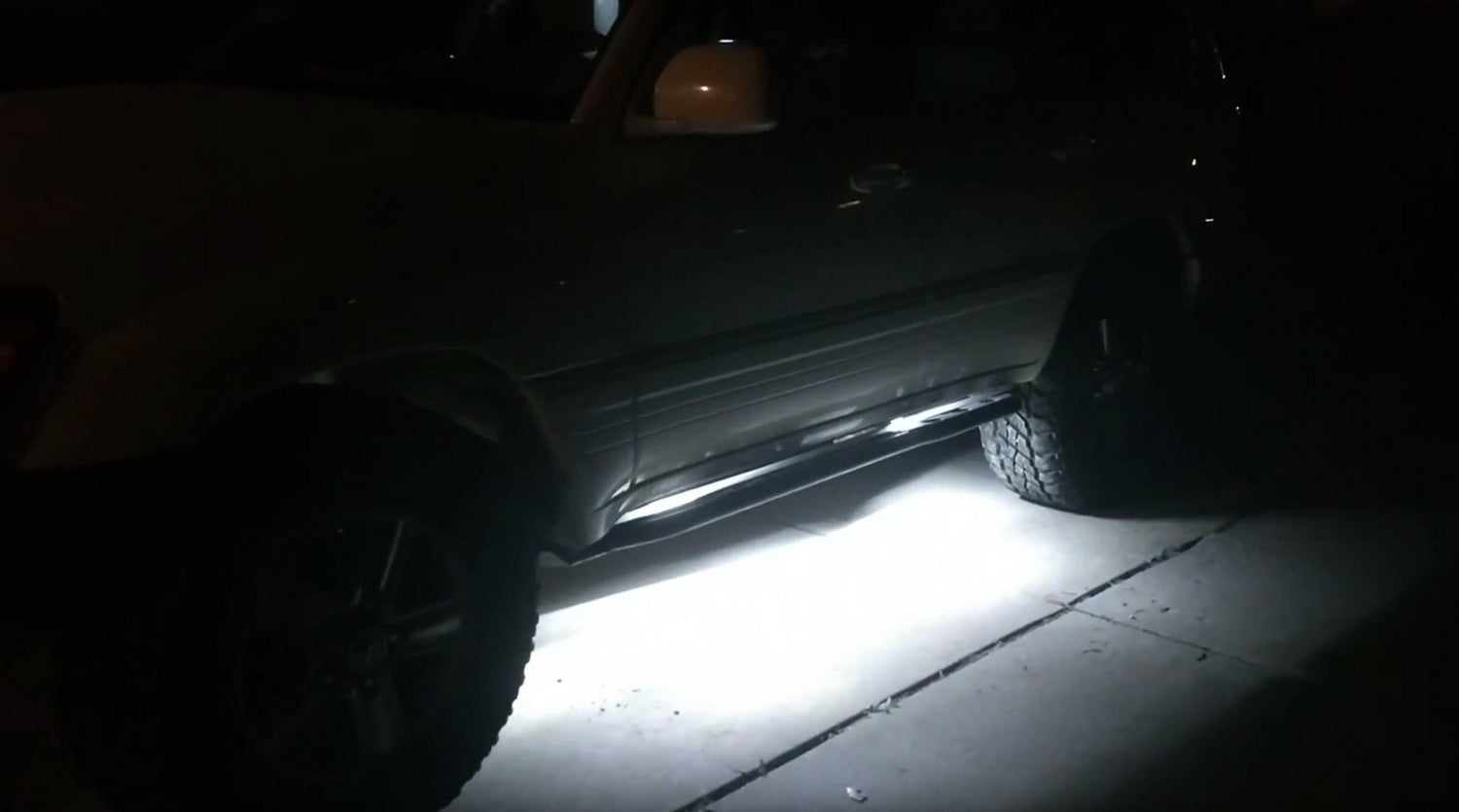 02+ Lexus GX Full LED Under Car Running Board Courtesy Light Conversion Kit - Waterproof, Easy Installation for Off-Road & Night Driving Safety