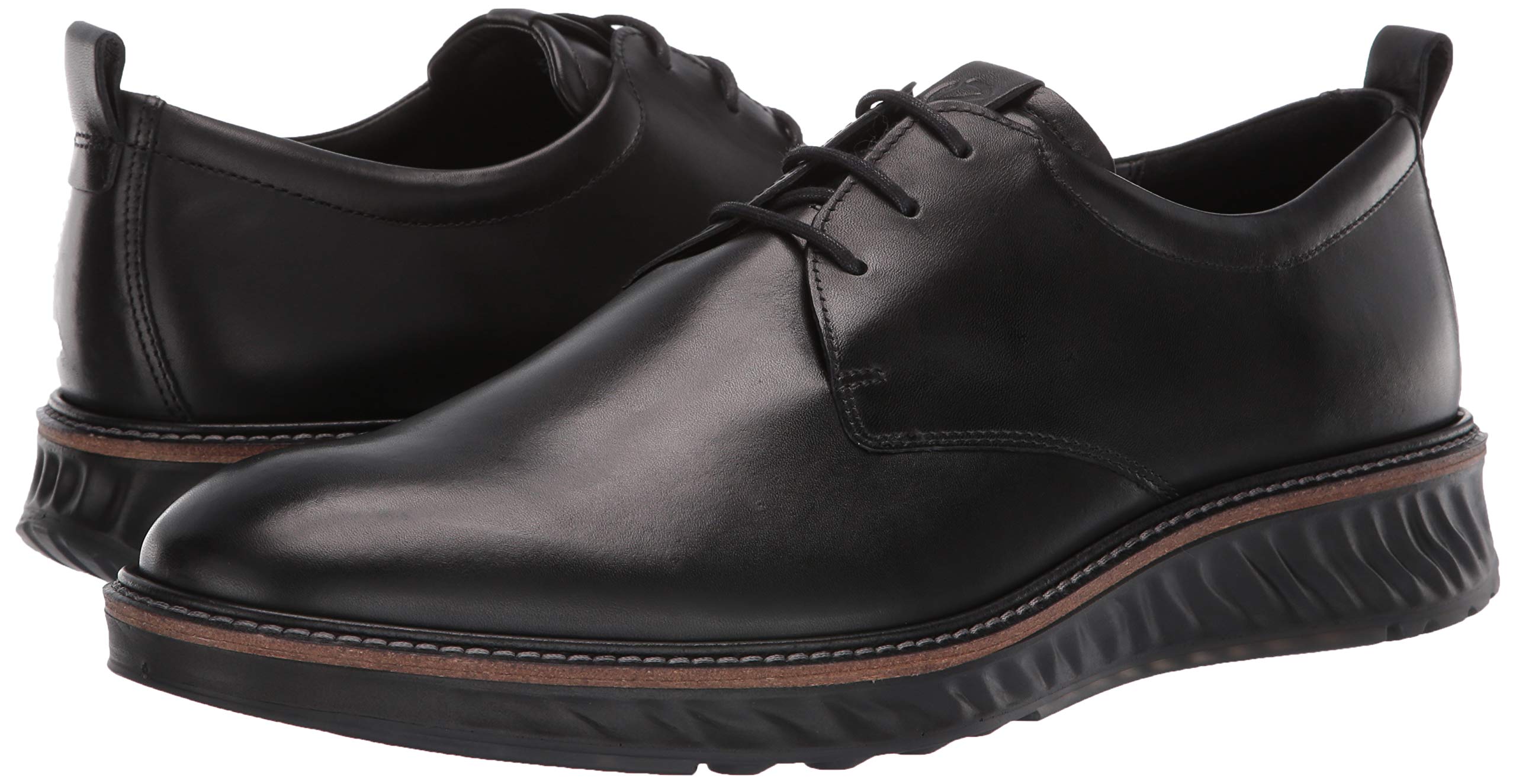 ECCO Men's St.1 Hybrid Plain Toe Oxford Dress Shoes - Comfortable Business Casual Leather Shoes for Work & Office Wear