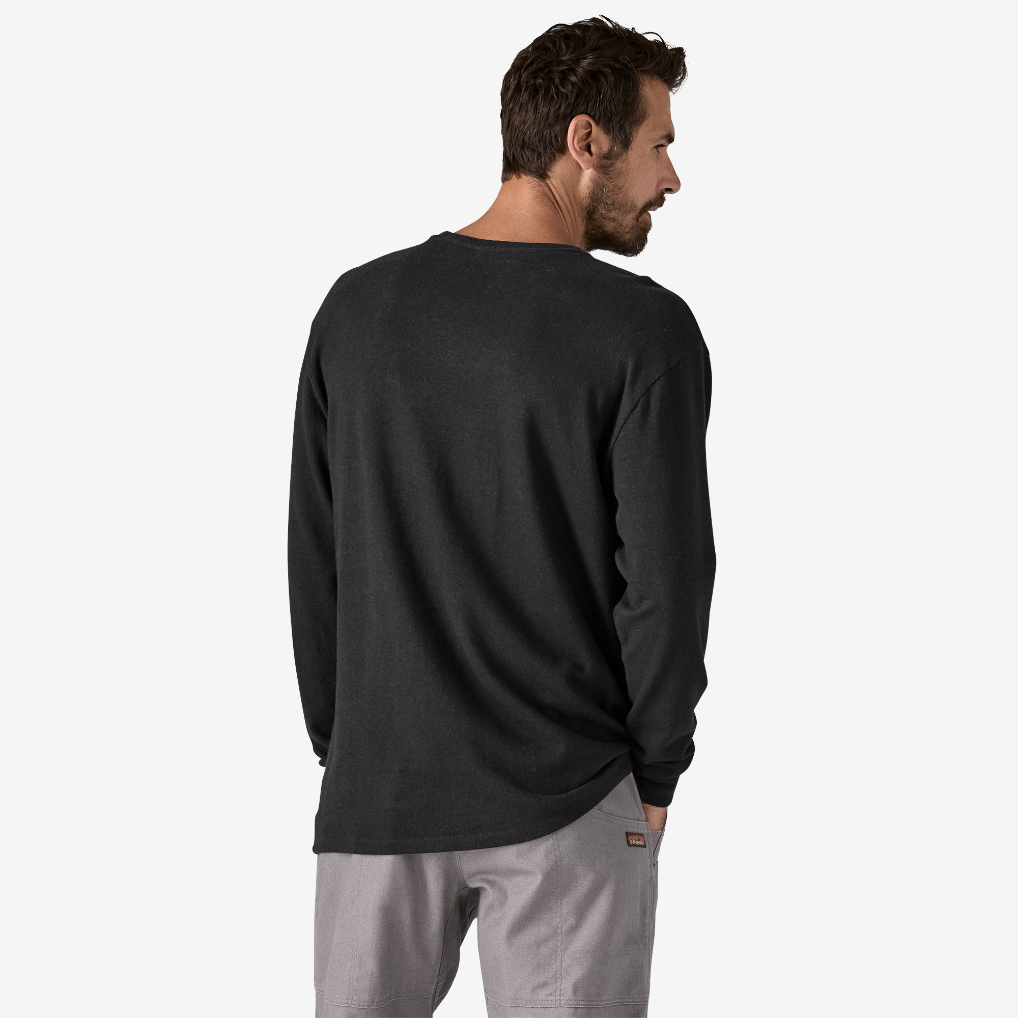 Men's Long Sleeve Work Pocket T-Shirt - Durable Cotton Workwear for Construction, Landscaping & Outdoor Jobs