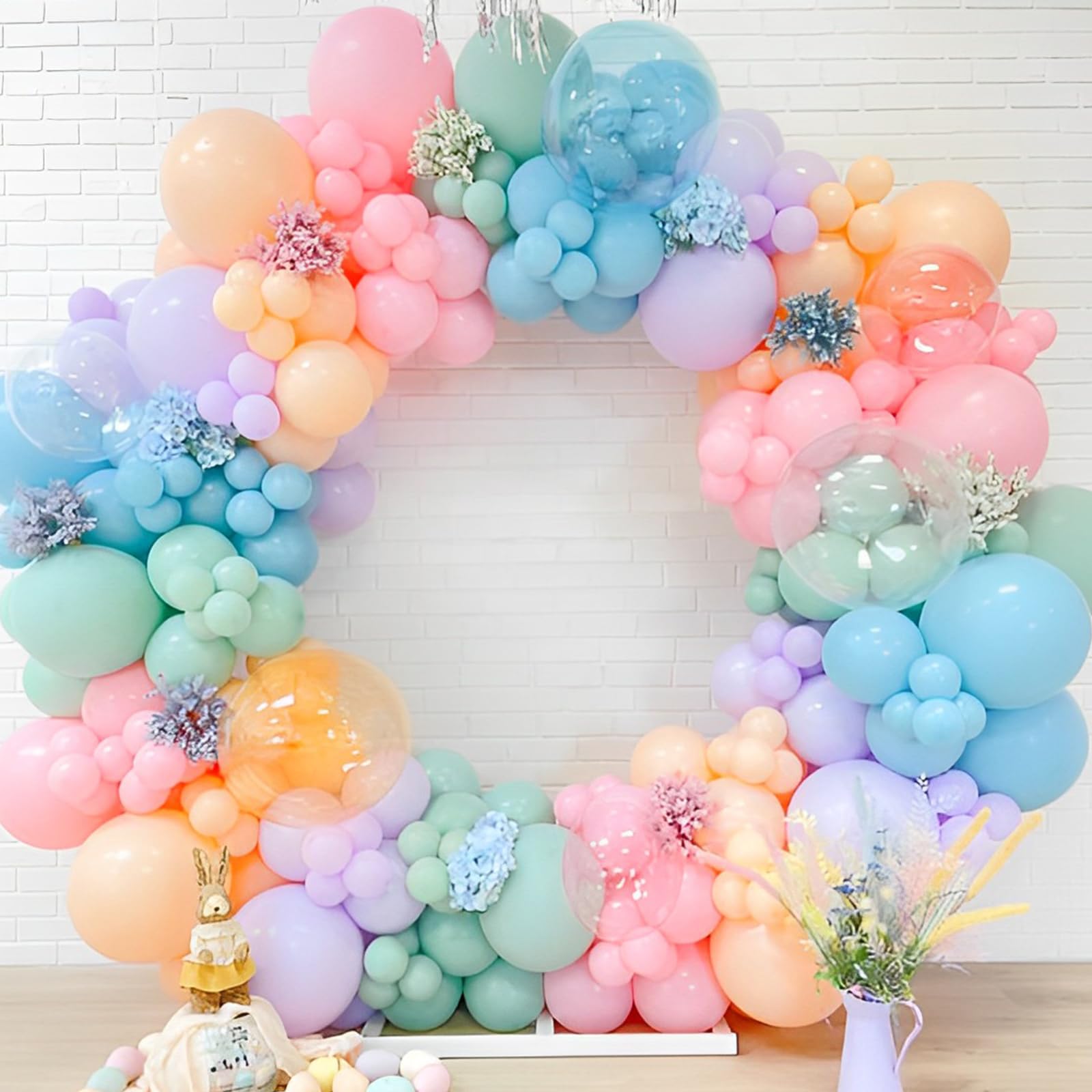 110pcs Pastel Balloons 12 Inch Macaron Latex Party Balloons for Graduation, Easter, Wedding, Birthday, Bridal Shower, Baby Shower & Anniversary Decorations - Perfect for Rainbow Themed Parties, Photo Backdrops & Indoor/Outdoor Celebrations