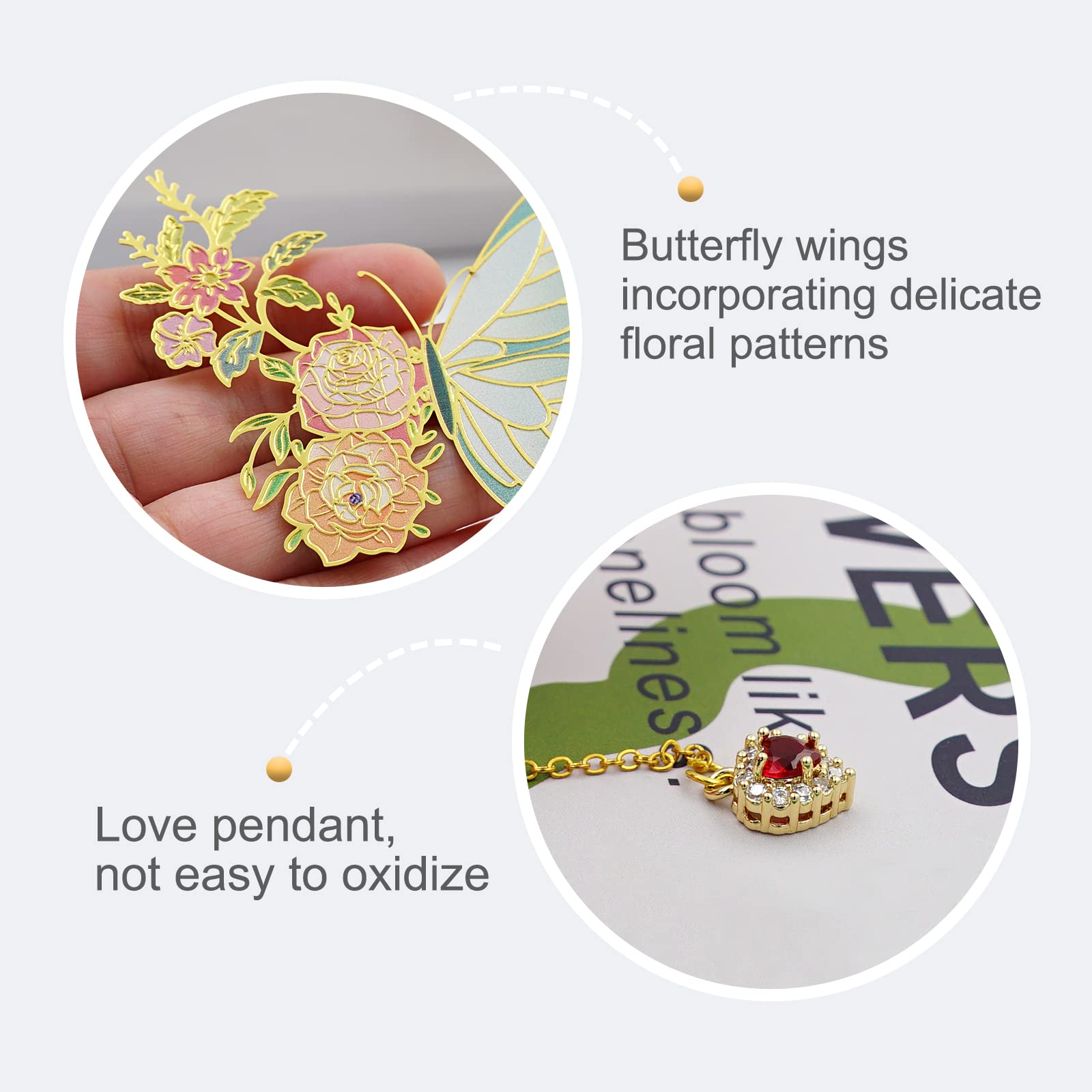 Cute Butterfly Metal Bookmarks for Women - Unique Funny Book Markers for Book Lovers, Teachers, Valentine's Day, Mother's Day, Christmas & Birthday Gifts - Perfect for Reading, Book Club Favors & Literary-Themed Presents