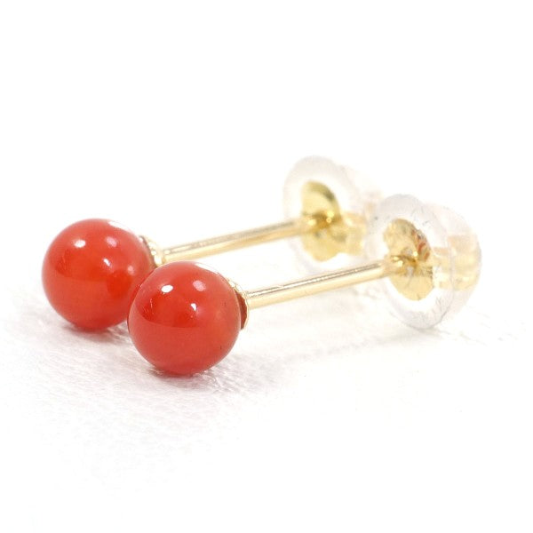 18K Yellow Gold Coral Earrings for Women - Elegant Handmade Dangle Earrings - Perfect for Weddings, Parties & Special Occasions