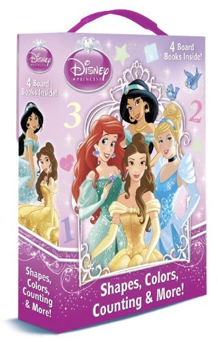Disney Princess Shapes, Colors, Counting & More Board Book - Early Learning Activity Book for Toddlers | Perfect for Preschool Education, Birthday Gifts & Storytime