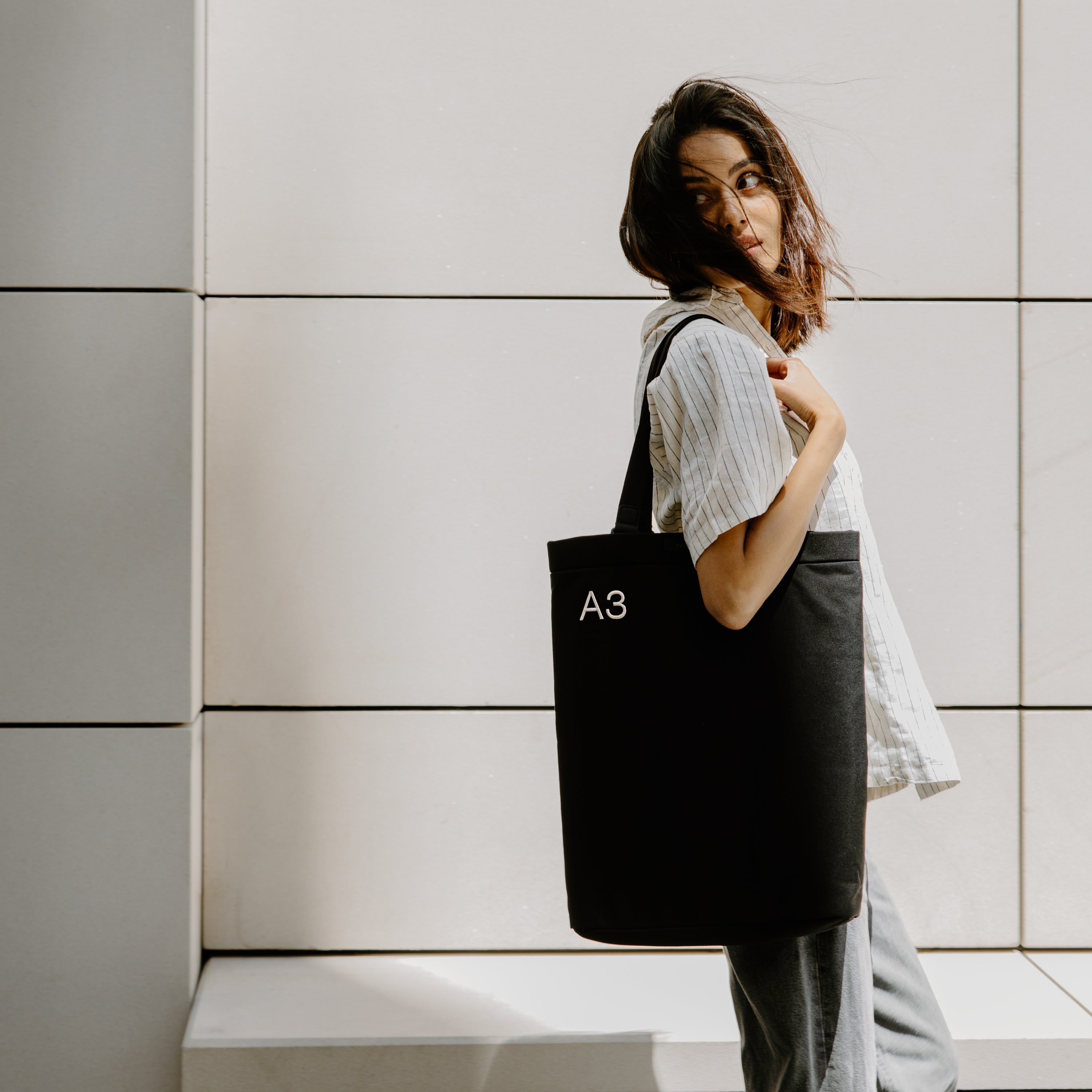 A3 Daily Tote Bag - Stylish & Durable Canvas Tote for Work, Shopping & Travel - Perfect for Office, Groceries & Beach Day Essentials
