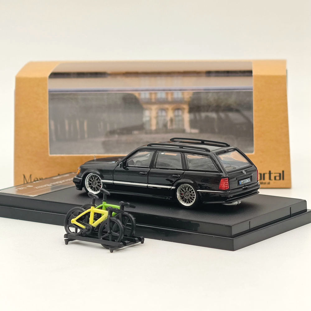 1:64 Scale Mercedes Benz S124 Diecast Model Car - White & Black Collectible Toy for Adults & Kids | Perfect for Display, Gifts, and Diecast Collections