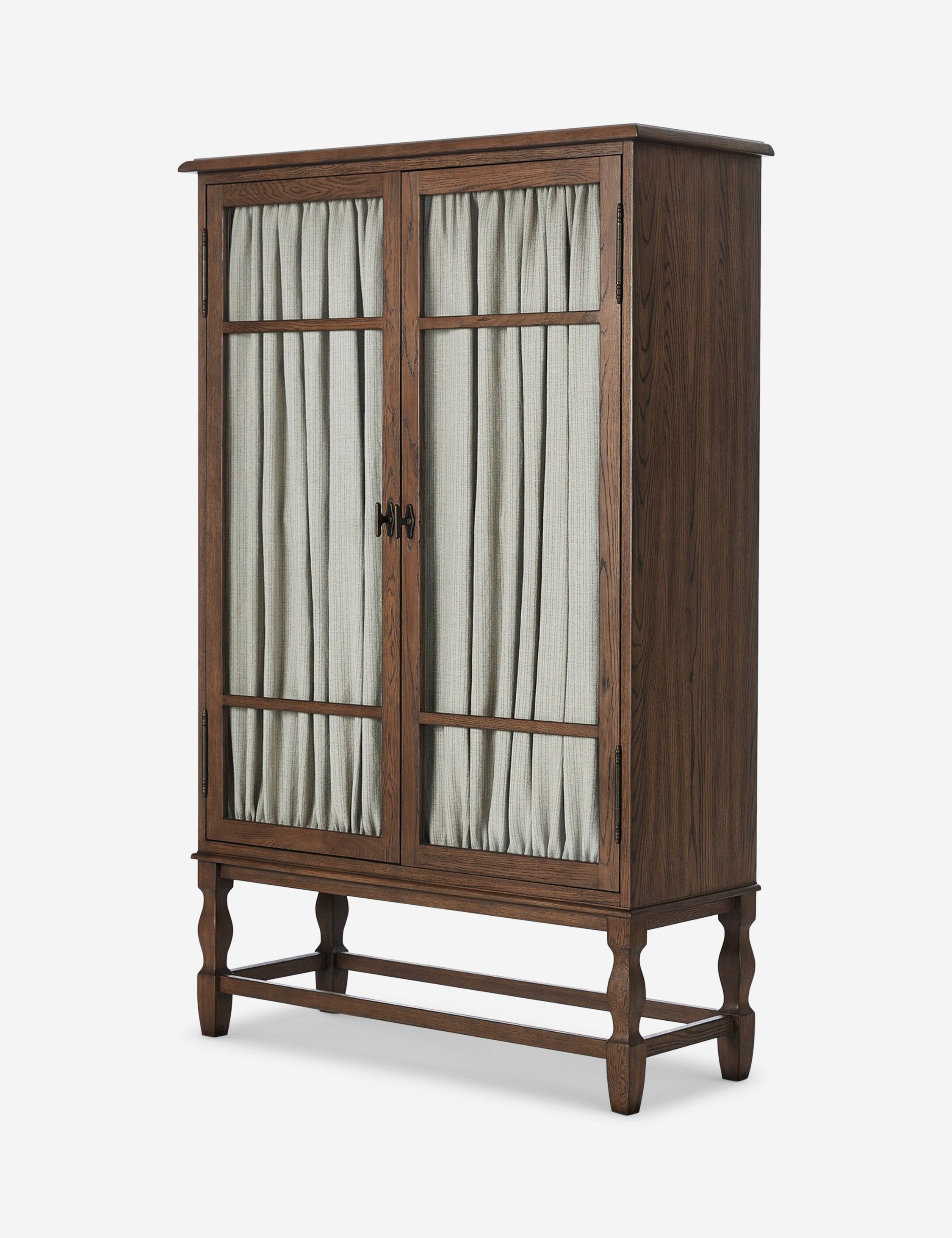 Finley Curio Cabinet by Amber Lewis x Four Hands - Elegant Glass Display Cabinet for Collectibles, Home Decor & Storage - Perfect for Living Room, Dining Room & Office Showcase