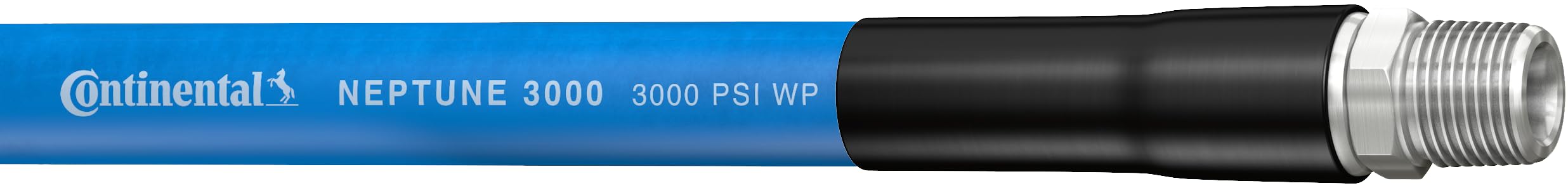 Continental Neptune 3/8in x 50ft High Pressure Washer Hose - 3000 PSI Heavy Duty with Kink-Resistant Swivel Ends - Perfect for Car Washing, Deck Cleaning & Outdoor Power Washing