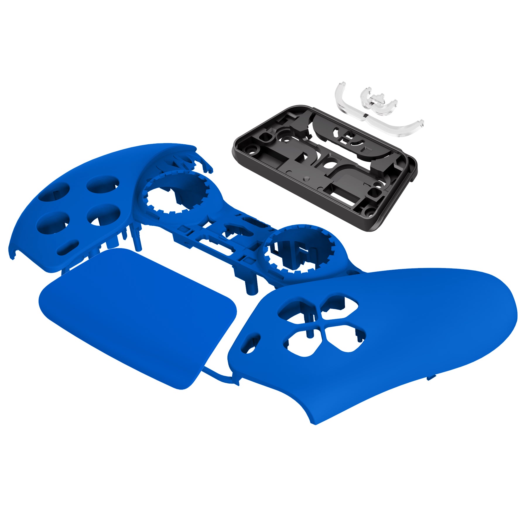 eXtremeRate Blue PS5 Controller Front Housing Shell Replacement with Touchpad - Compatible with BDM 010/020/030/040/050 Models - Customize Your Gaming Experience for Enhanced Playstation 5 Gameplay