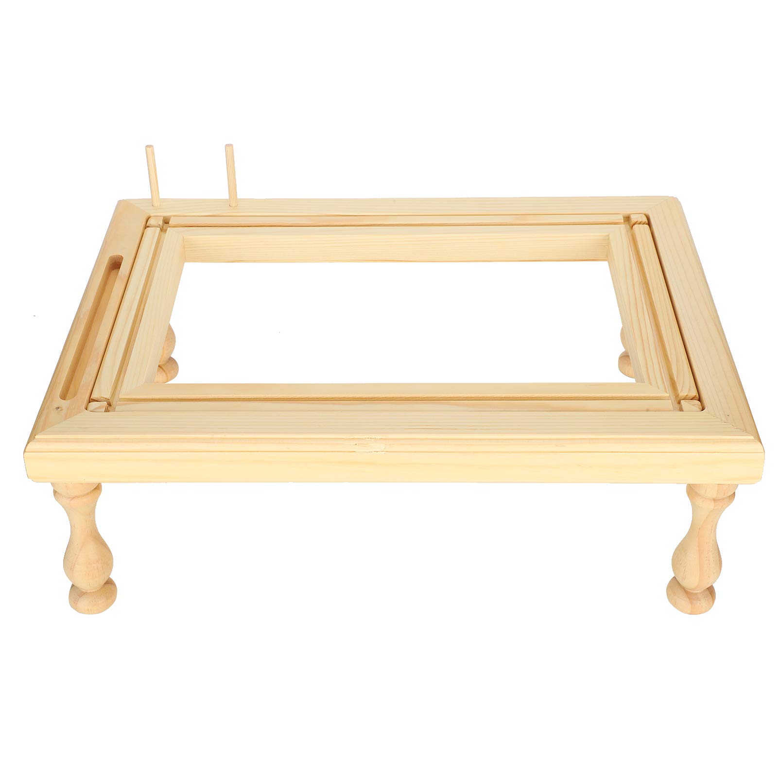 Beech Wood Embroidery Frame Stand - Scroll Quilt Holder for Stitching, Sewing & Craft Projects - Smooth Glossy Finish - Adjustable Size for Adults & Kids - Perfect for Cross Stitch, Needlepoint & DIY Home Decor