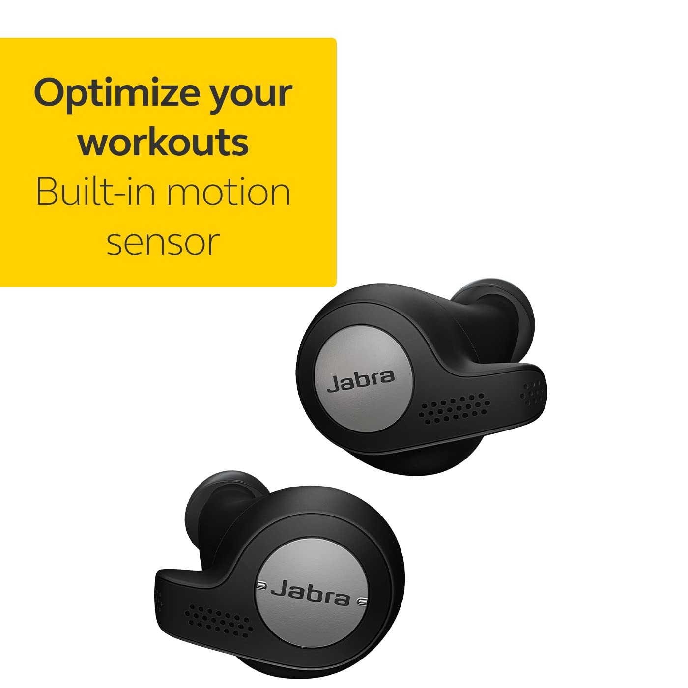 Jabra Elite Active 65t True Wireless Bluetooth Earbuds with Charging Case - Secure Fit, Superior Sound & Long Battery Life - Titanium Black - Perfect for Running, Workouts & Commuting