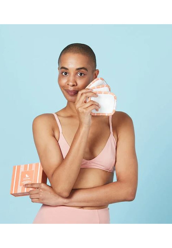 Dock & Bay Eco-Friendly Reusable Makeup Remover Pads - Soft & Gentle for All Skin Types | Perfect for Travel, Daily Cleansing & Sustainable Beauty Routine