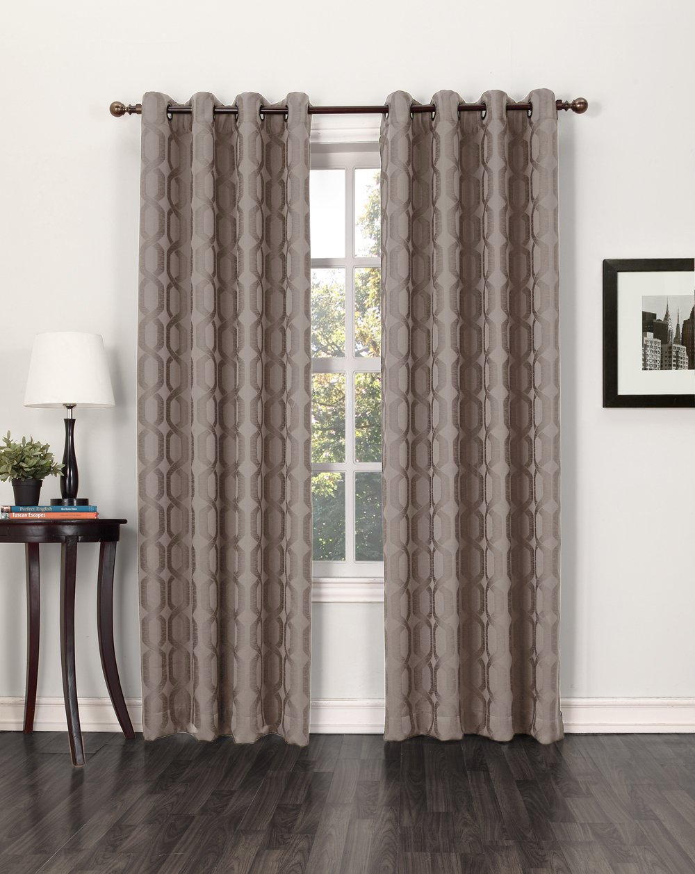Sun Zero Benson Blackout Curtain Panel 52x95 Inches - Thermal Insulated Room Darkening Window Drapes for Bedroom & Living Room - Sand Color