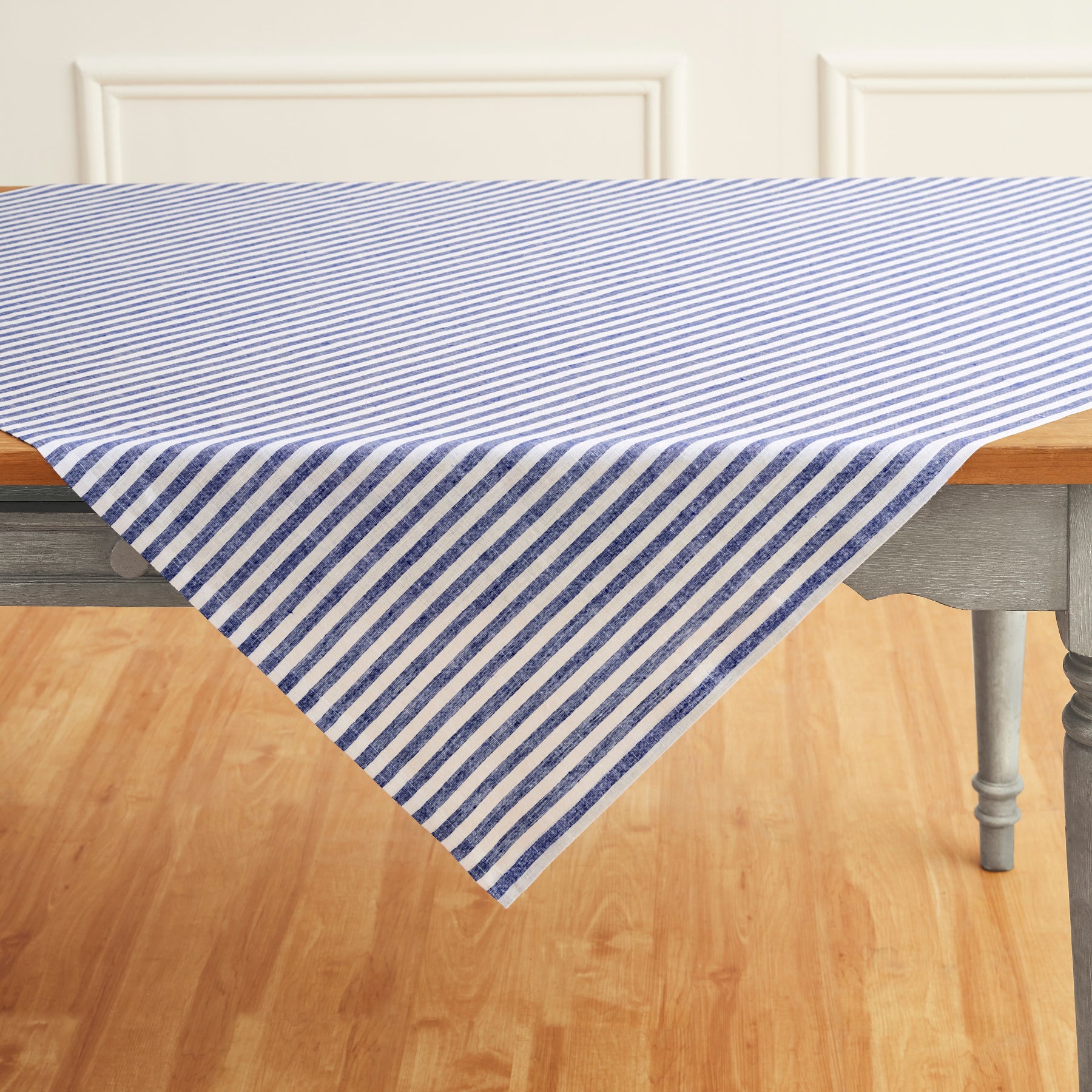 Amalfi Stripe Table Throw - Elegant Cotton Table Runner for Dining Room, Kitchen & Holiday Decor - Perfect for Weddings, Parties & Home Styling