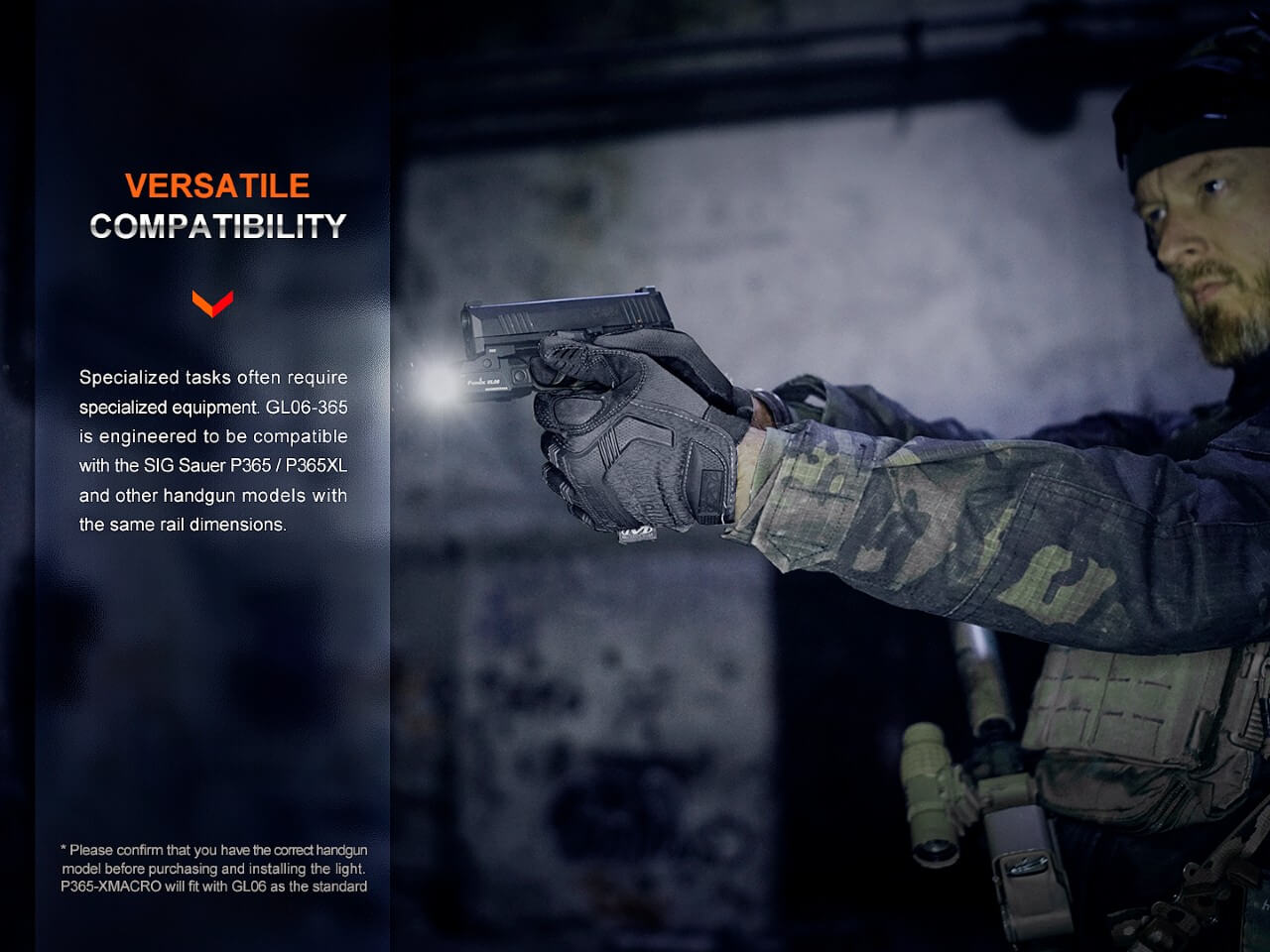 Fenix GL06 Compact Tactical LED Flashlight for Pistols - Open Box - Ideal for Home Defense, Hunting & Outdoor Adventures