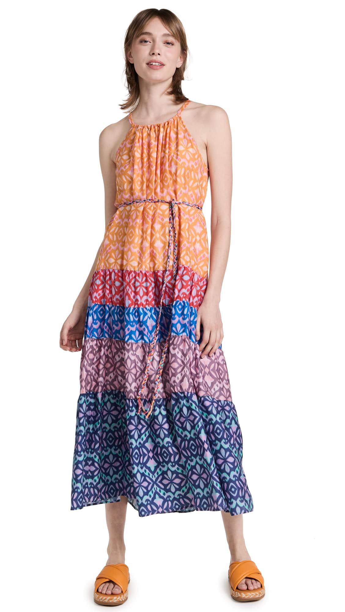 XIRENA Women's Viv Dress - Flowy Summer Midi Dress with Short Sleeves, Casual & Elegant for Beach, Party, and Daily Wear