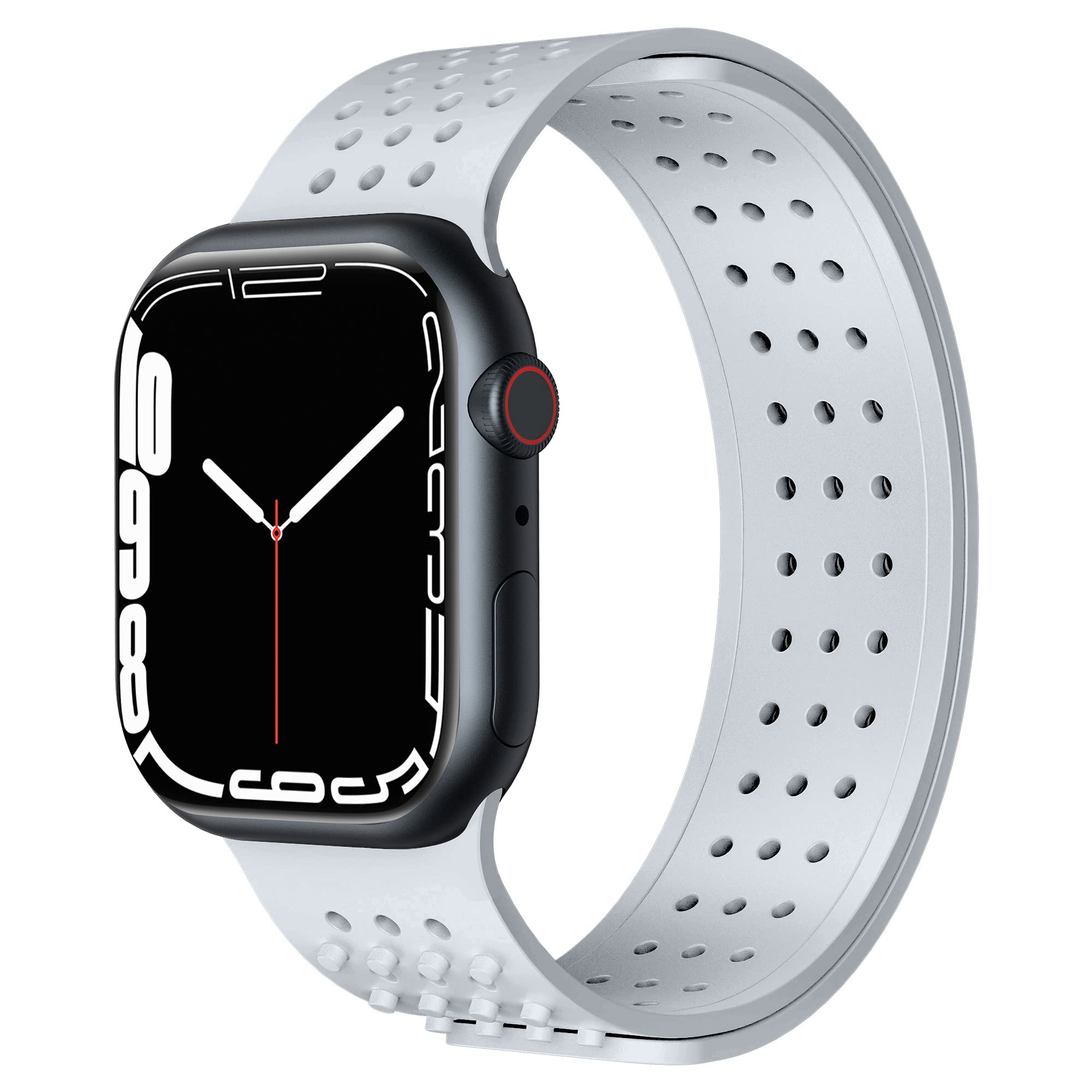 Soft Silicone Band Compatible with Apple Watch 38mm 40mm 41mm 42mm 44mm 45mm 49mm - Sport Replacement Strap for iWatch Series 8/7/6/5/4/SE/3/2 & Ultra - No Clasp Waterproof Wristband for Women & Men - Perfect for Gym, Running, Swimming & Daily Wear