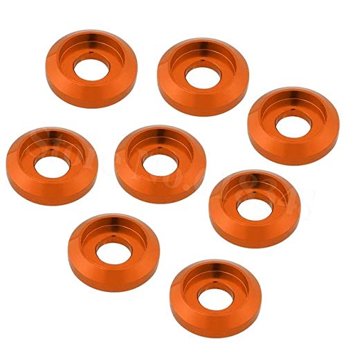 8pcs Anodized Aluminum M3 Screws for RC Cars & Drones - Orange