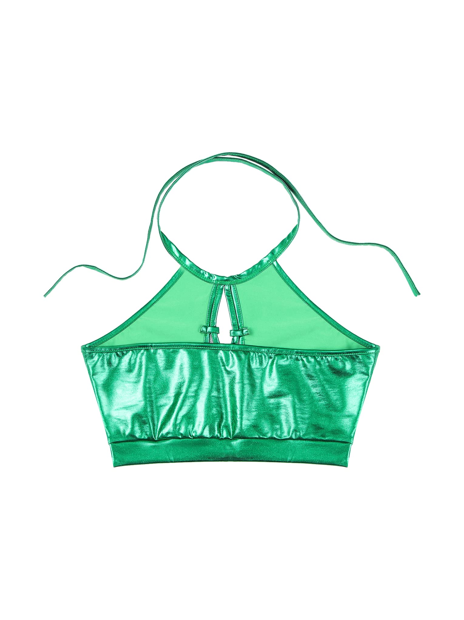 Women's Sexy Halter Backless Bikini Top - Rave Swimsuit Bra Bralette Crop Top for Beach, Pool, Festival & Summer Vacation