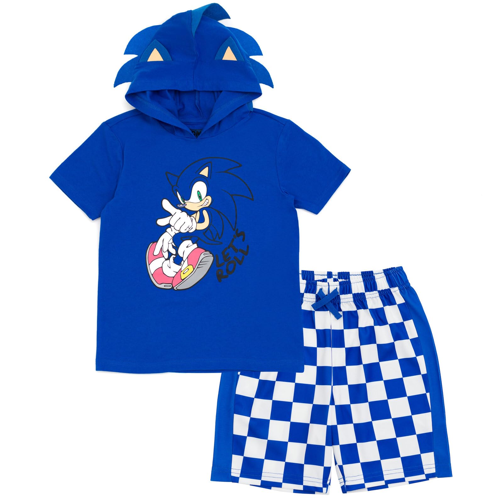 **Sonic the Hedgehog Cosplay Costume Set for Kids - T-Shirt & Mesh Shorts Outfit (Toddler to Youth) | Perfect for Halloween, Cosplay, and Themed Parties**