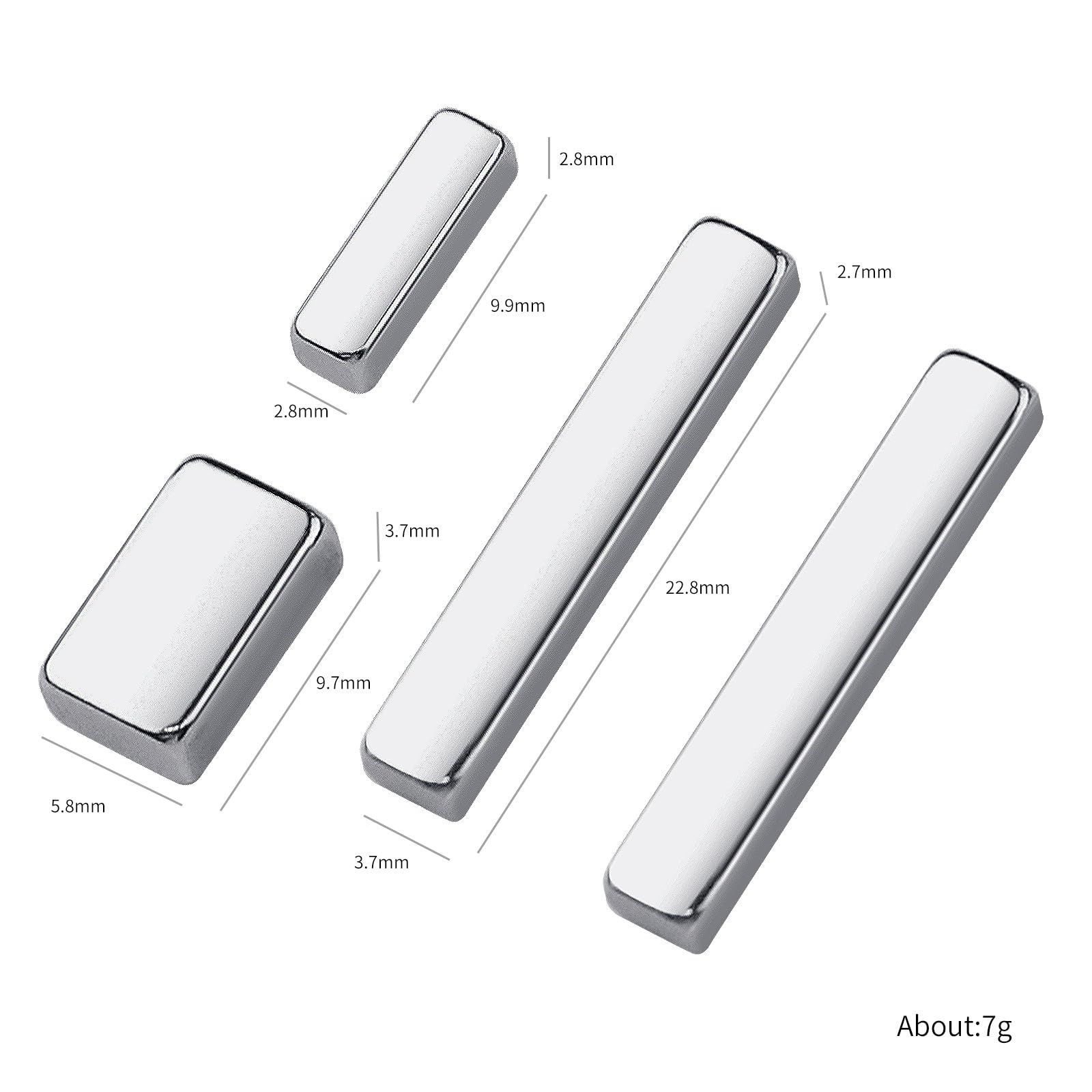 4 Pieces Mini Magnetic Stick for Cat Eye Nail Polish - Nail Art Magnet Tool for 3D Magnetic Gel Polish - DIY Home Salon Manicure Kit (Perfect for Nail Art Enthusiasts & Professional Salons)