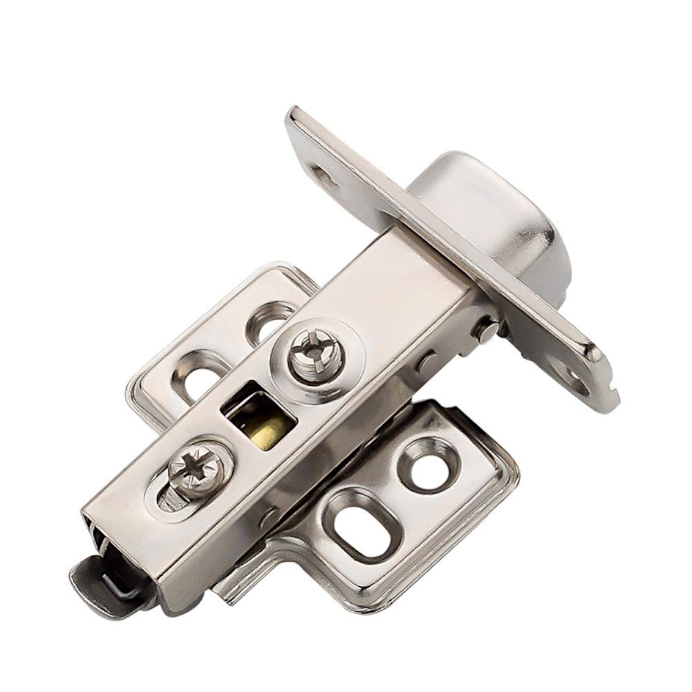 ANGSTROM 10-Pack Frameless Soft-Closing Cabinet Hinges - Concealed European Style 2D Adjustable Clip-On (Inset) for Kitchen & Bathroom Cabinets - Easy Installation & Quiet Operation