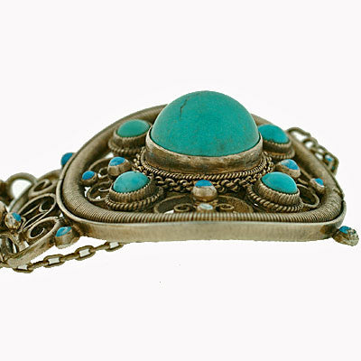 Handmade Sterling Silver & Persian Turquoise Bracelet for Women - Boho Chic Jewelry for Everyday Wear, Gifts & Special Occasions