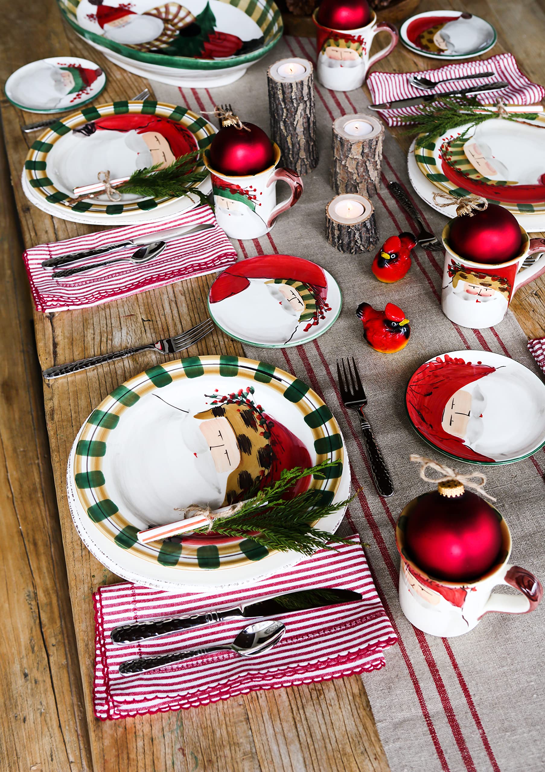 Vietri Old St. Nick Assorted Round Salad Plates 8.5