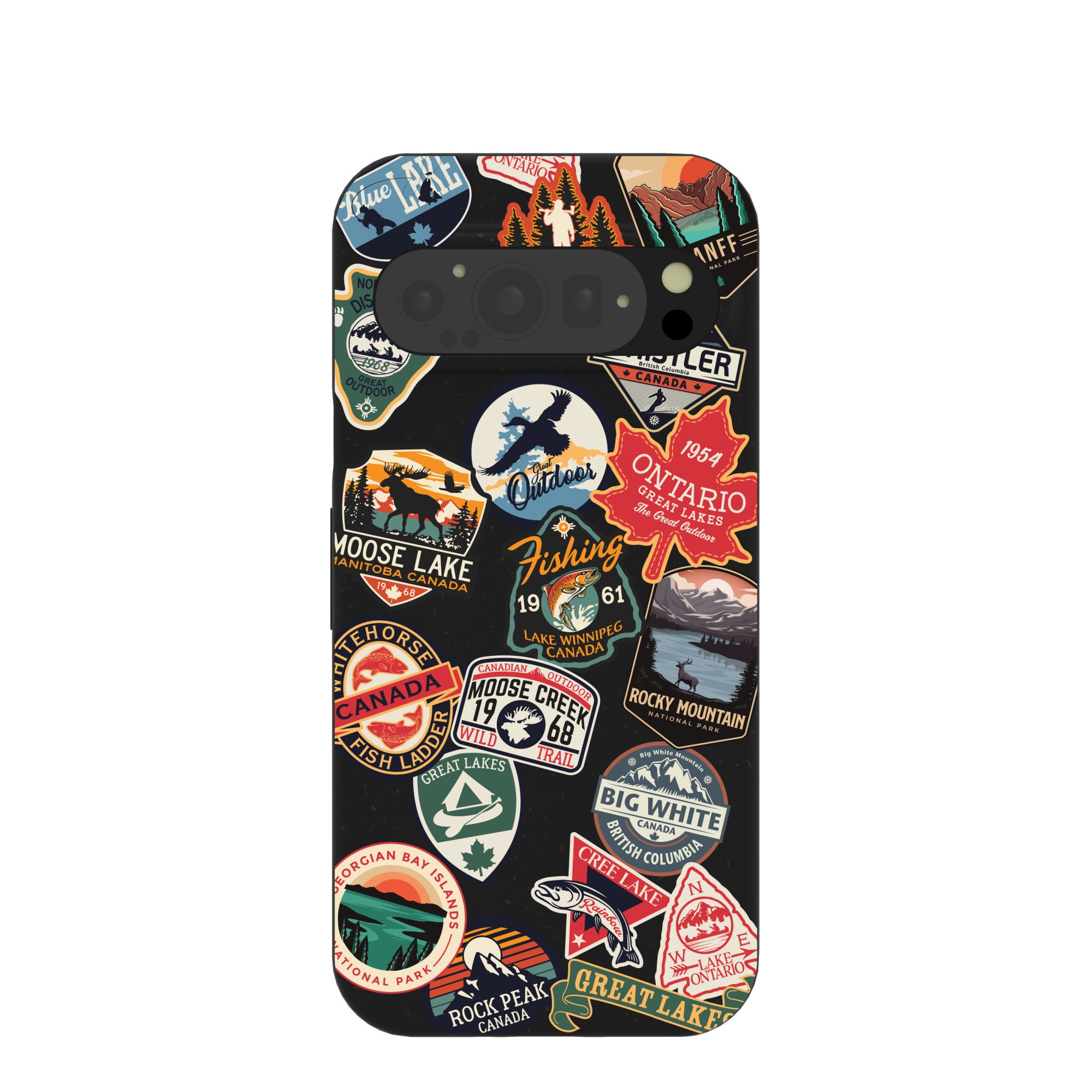 Premium Black Canadian Stickers for Google Pixel 9 & 9 Pro Case - Durable Protective Phone Cover for Everyday Use & Travel