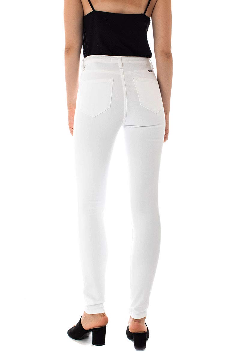 Kan Can Women's High Rise Button Fly Distressed Super Skinny Jeans - Trendy Stretch Denim Pants for Casual Outfits & Night Out