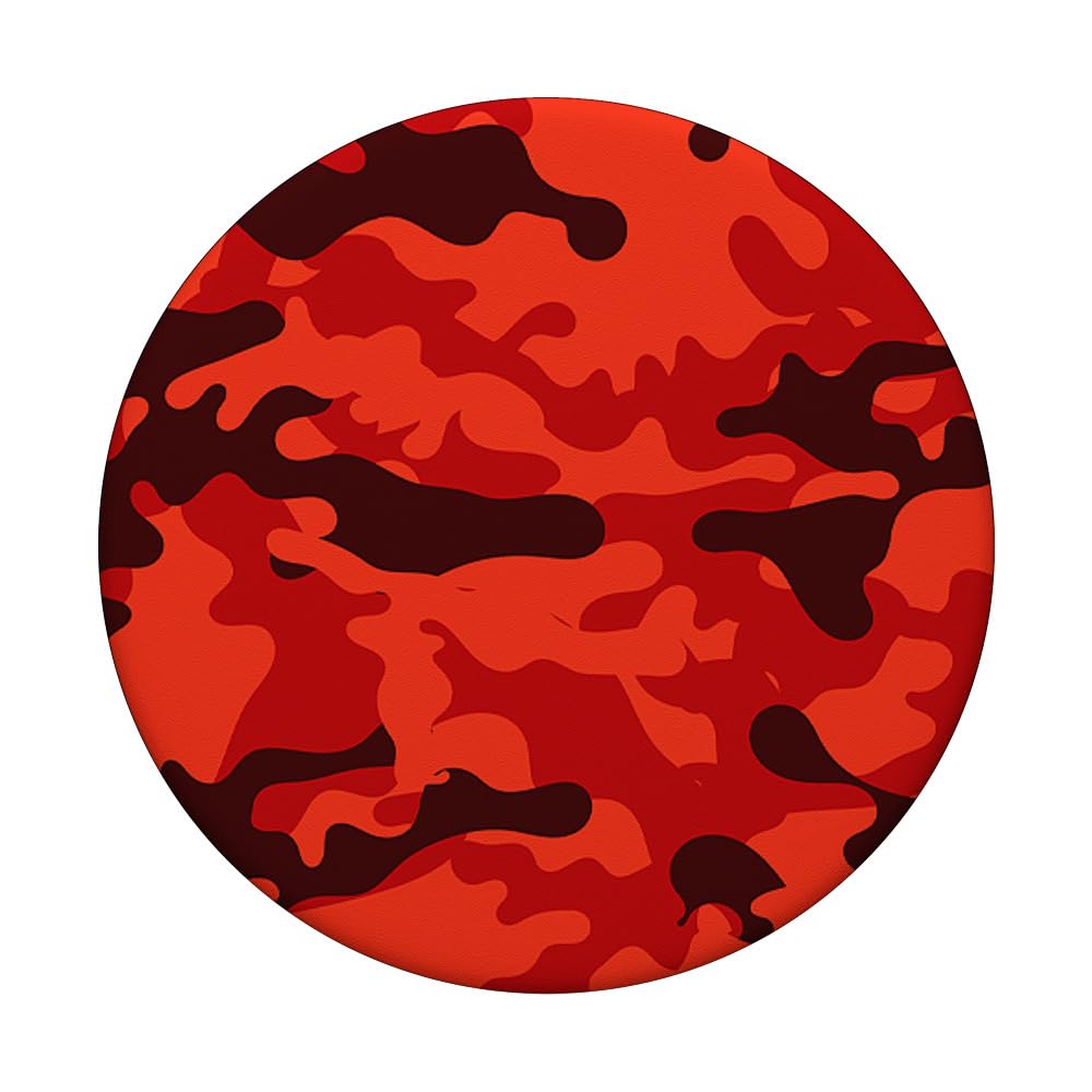Red Camo PopSocket - Cool Phone Grip & Stand with Red Camo Design | Standard PopGrip for iPhone, Samsung & Smartphones | Perfect for Selfies, Gaming & Daily Use