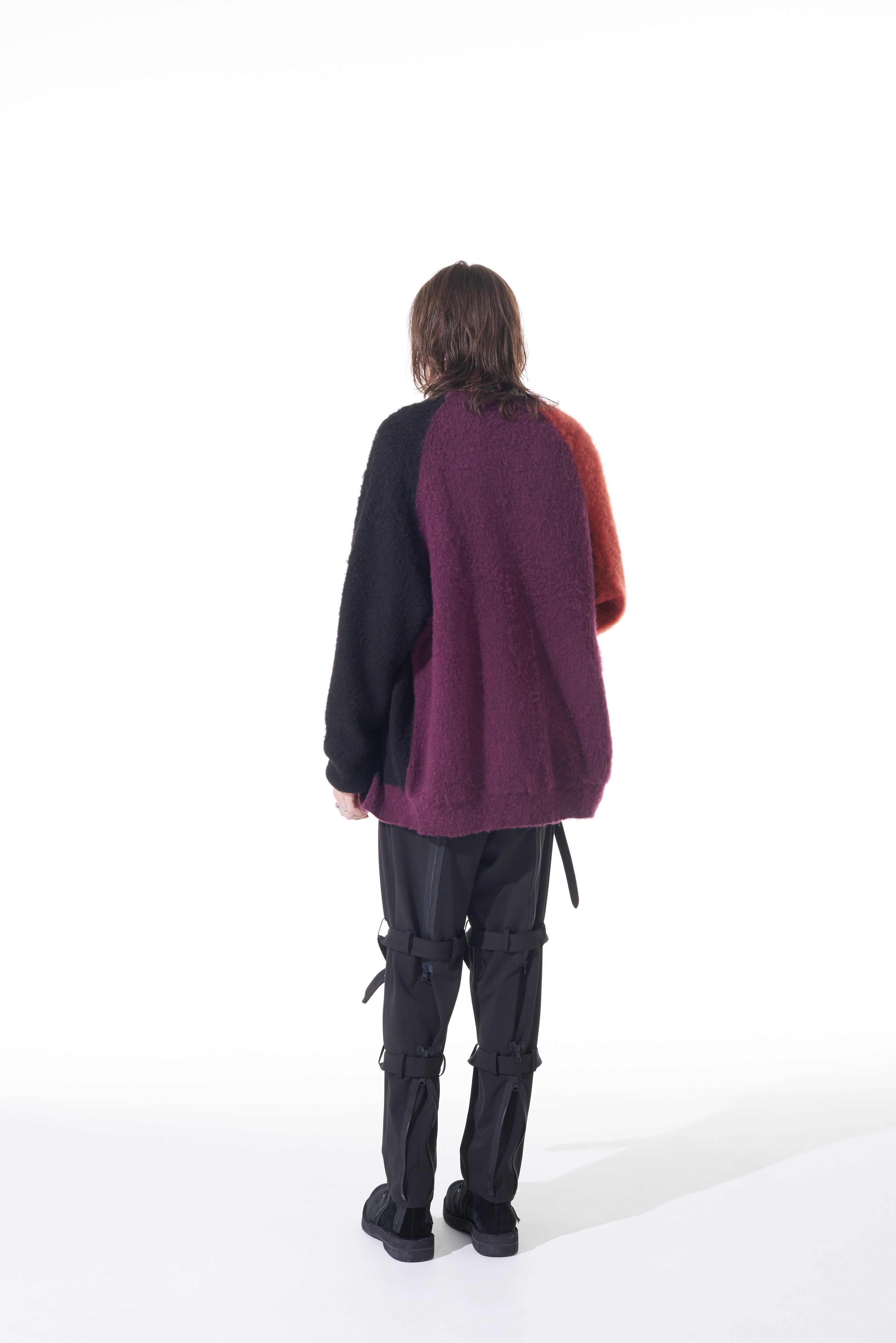 Stylish Color Paneling Mohair Cardigan for Women - Soft & Warm Knit Sweater for Fall & Winter - Perfect for Office, Date Night & Casual Outfits
