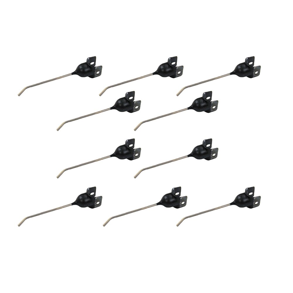 10 Heavy Duty Black Rubber Mounted Metal Teeth Replacement Parts for New Idea Hay Rake - Durable Aftermarket Tine Teeth for Farm Equipment & Agricultural Machinery (Perfect for Field Maintenance & Hay Baling Operations)