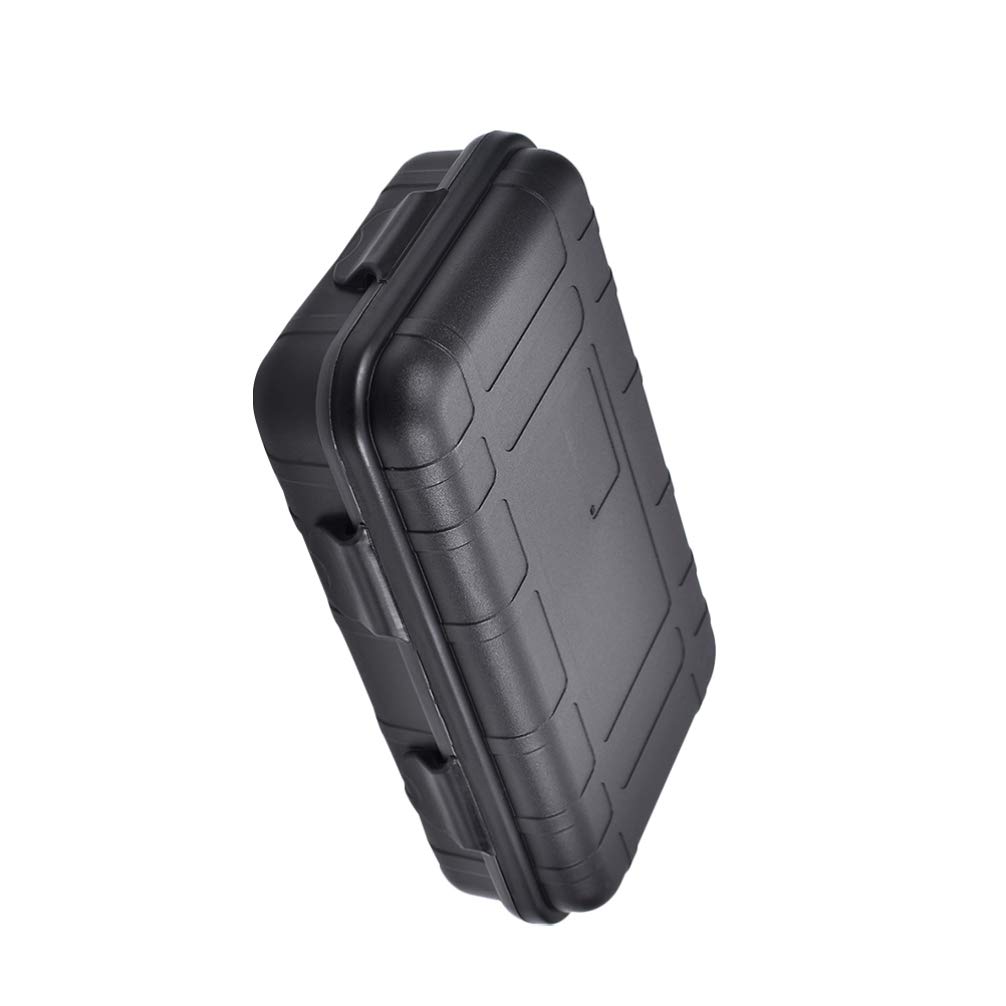 INOOMP 2-Piece Plastic Tool Storage Box - Airtight, Multi-Purpose Organizer for Tools, Fishing Gear & Outdoor Survival Equipment - Perfect for Camping, Garage Organization & DIY Projects (Black)