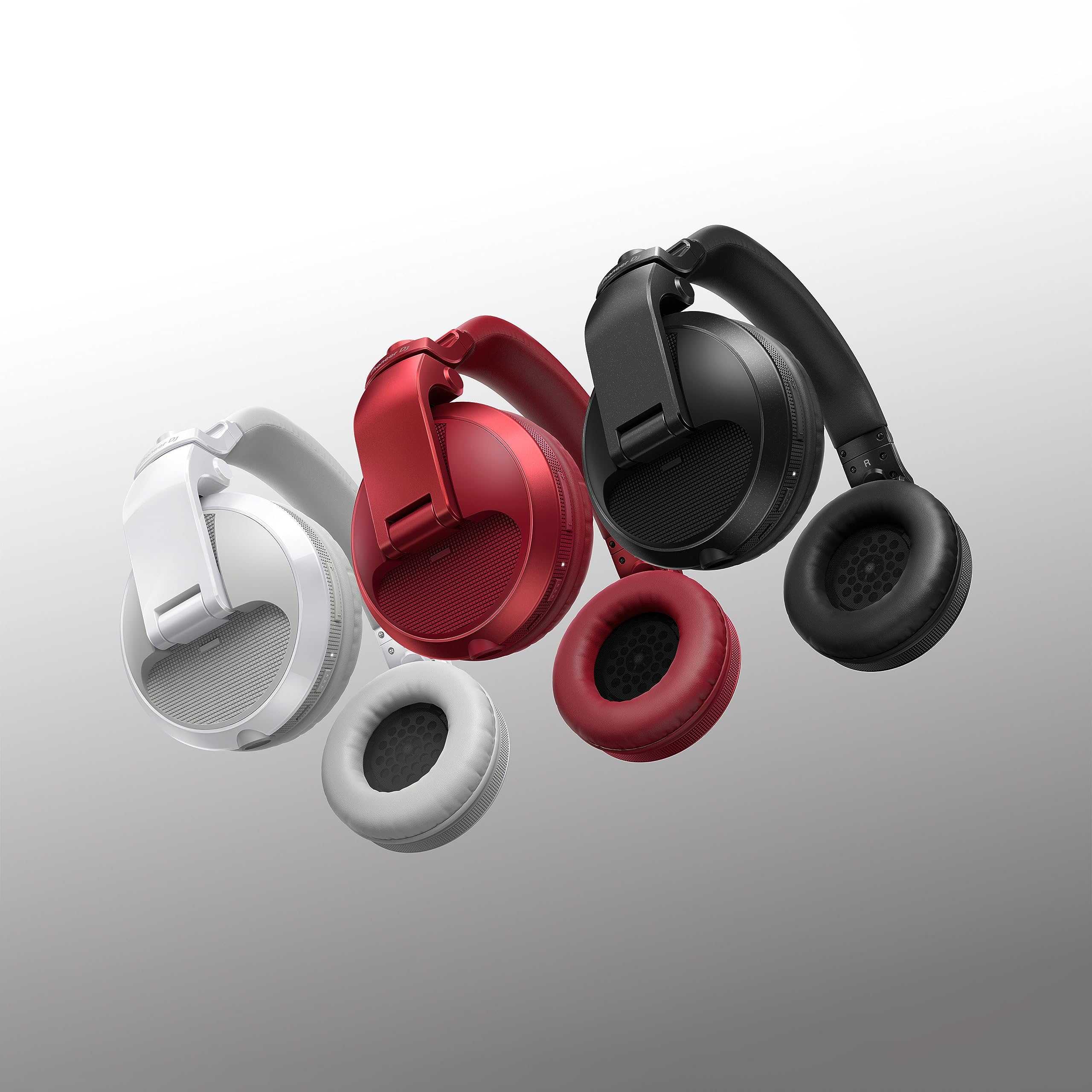 Pioneer DJ Bluetooth Wireless Headphones - Over-Ear Studio Monitor Headset with Hi-Fi Sound, Noise Isolation & Foldable Design (Red) - Perfect for DJing, Music Production & Home Listening