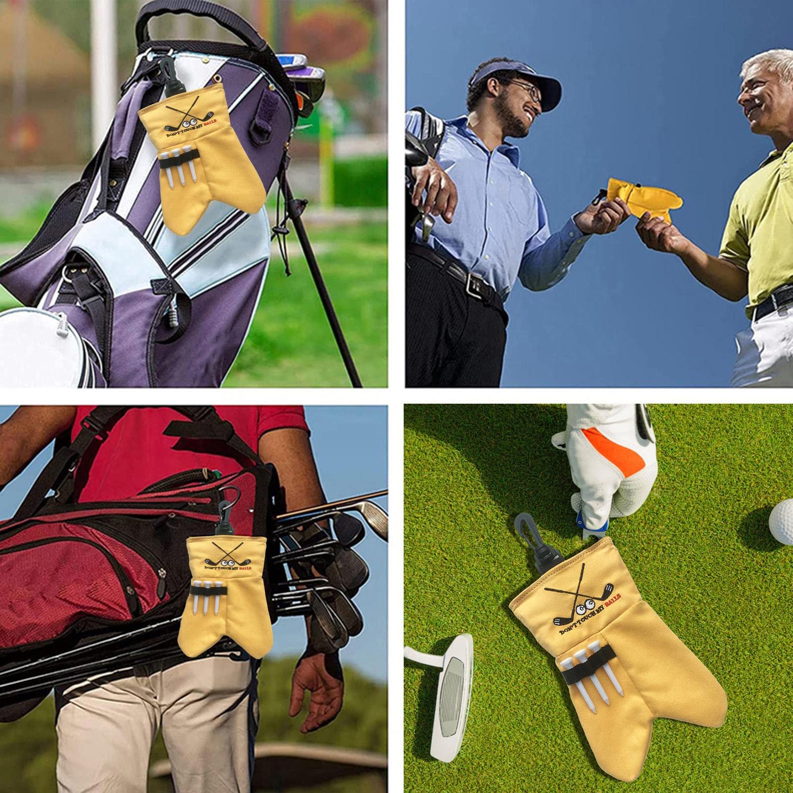 Portable Golf Ball Storage Bag - Innovative Golf Ball Pouch & Carrier with Clip - Funny Prank Golf Accessories for Practice & Travel - Perfect for Golfers, Driving Range & Outdoor Sports